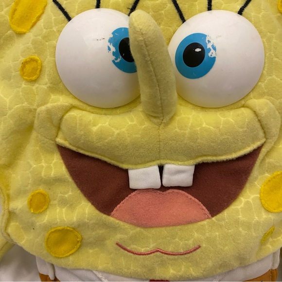 Vintage Nickelodeon Babbling SpongeBob SquarePants Talking Plush Toy 2000 Works - Picture 11 of 14